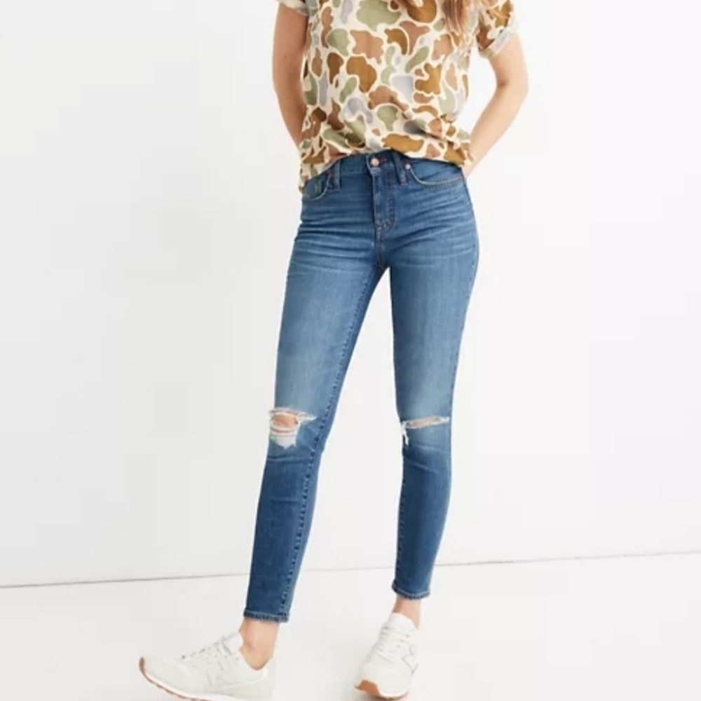 Madewell Size 23 9" High Rise Skinny Crop Jeans Delmar